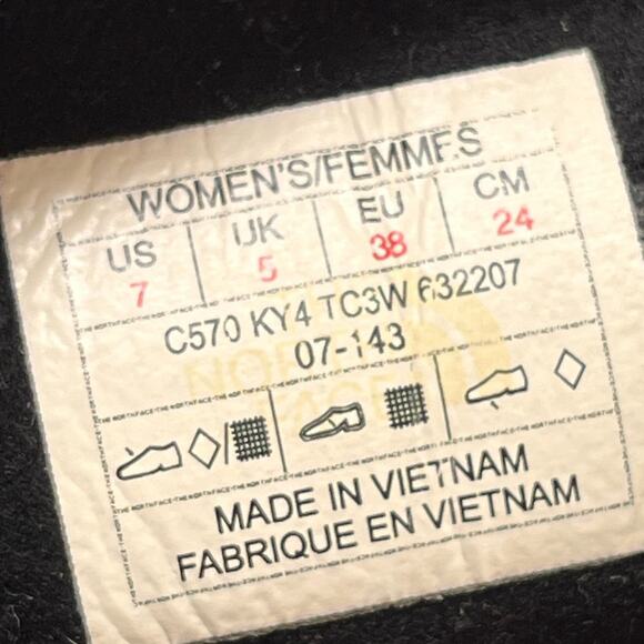 North Face Women's Size 7 Black/White Ultrakilowatt Lace Up Athletic Sneakers - Picture 3 of 10